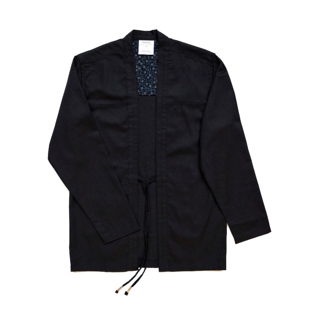 Japanese Kimono Shirt AKASHI KAMA Noragi Unisex